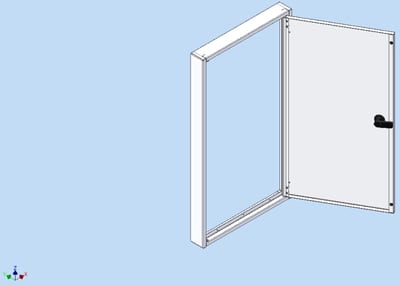 Eaton Door Enclosure for F-Cabinet Black Plastic Lock with Chisel Slot