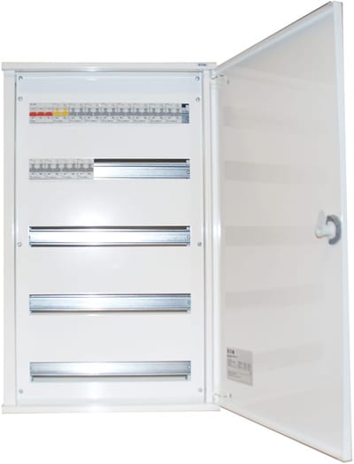 Residential Distribution Board BI-7647, Complete, IT 50 A, 12 Circuits
