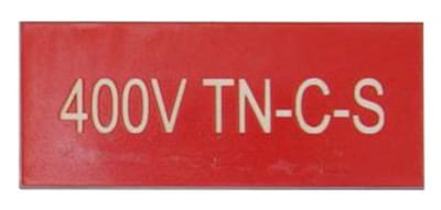 Marking Tag, 400V TN-C-S, red