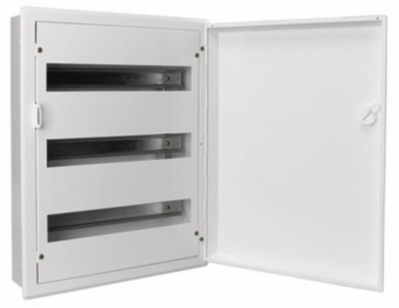 iBox Distribution Board 48 Modules with Steel Door, 60 mm Deep, Complete (I-48-2-DHS)