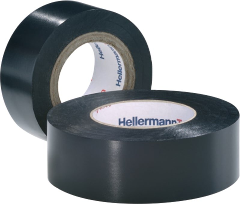 HellermannTyton HTAPE-FLEX1000+ PVC Insulating Tape 19 mm x 20 m Black (710-10601)
