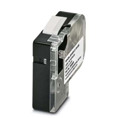 LABEL, ROLL, White/Black EX10 (mm-EML (EX10)r C1 WH/Bk)