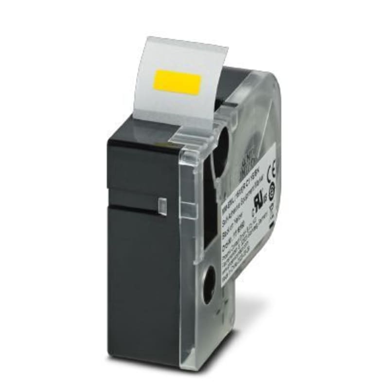 LABEL, ROLL, Yellow/Black 15X6 (mm-Eml(15X6)RC1YE/Bk)