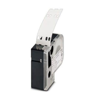 CABLE MARKERS, ROLL, White/BLACK, 50 PCS (mm-WMTB HF (40X12)r C1 WH/Bk)