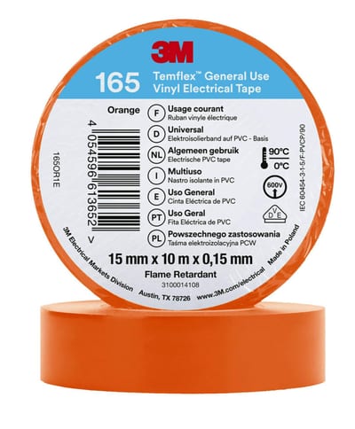 Electrical Tape 165 15MMX10M, Orange