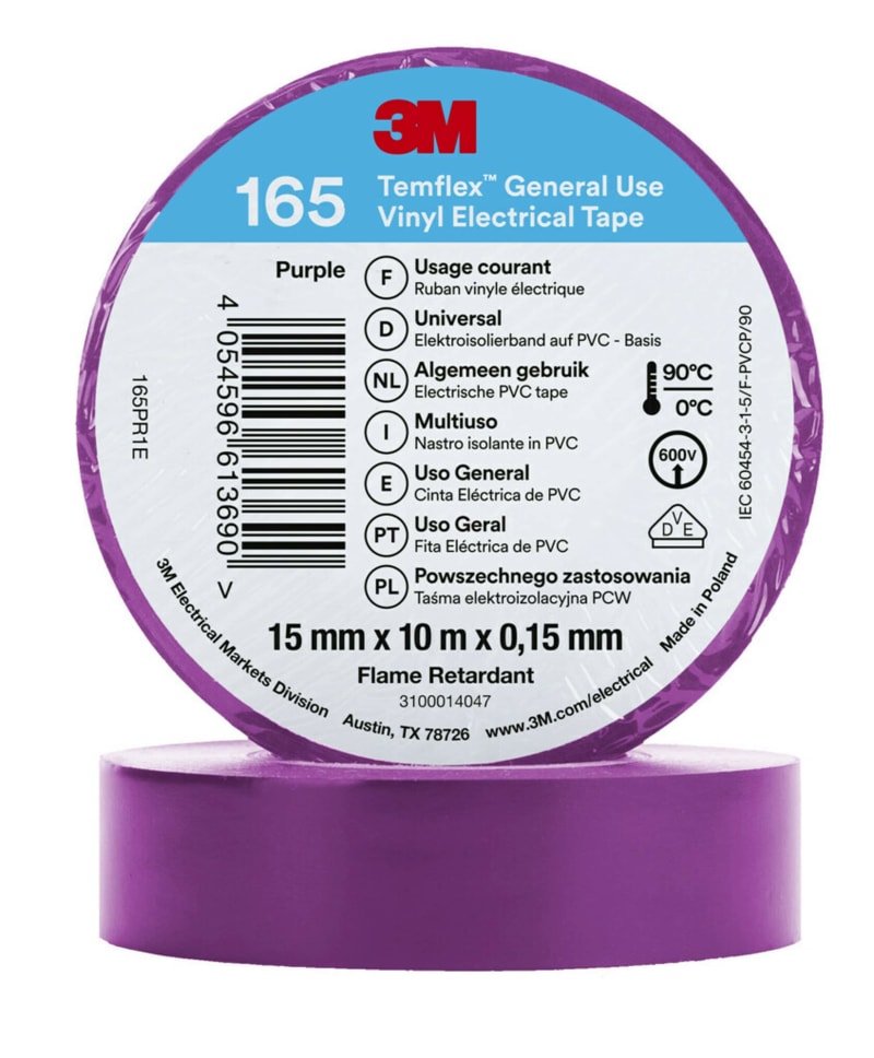 Electrical Tape 165 15MMX10M, Violet (7100184729)