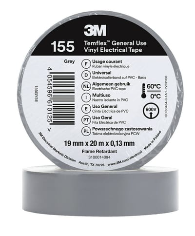 Electrical Tape 155 19MMX20M, Grey