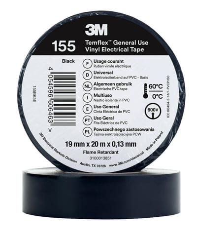 Electrical Tape 155 19MMX20M, Black