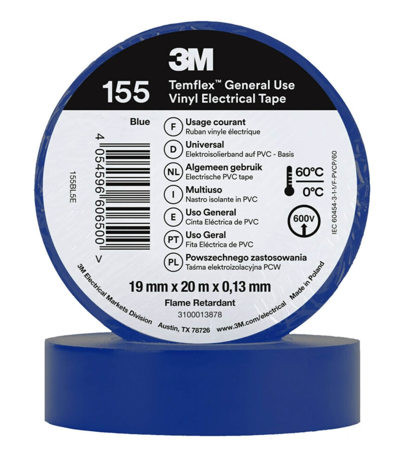 Electrical Tape 155 19MMX20M, Blue (7100184745)