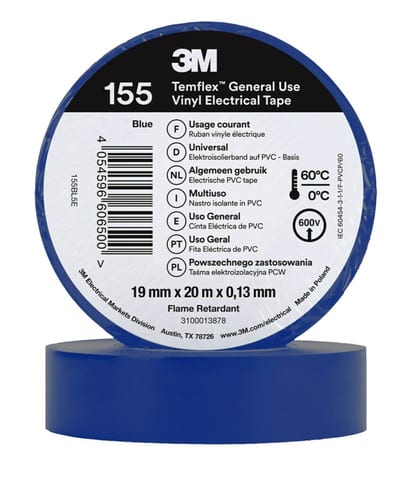 Electrical Tape 155 19MMX20M, Blue