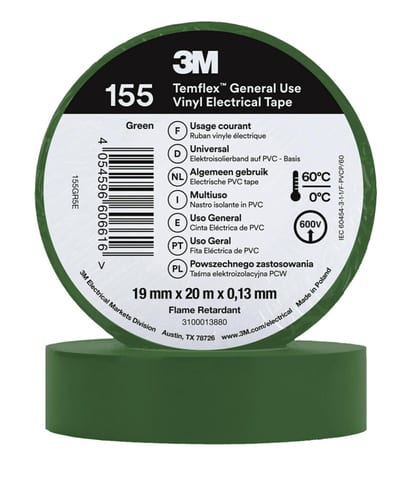 Electrical Tape 155 19MMX20M, Green