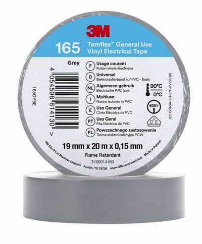Electrical Tape 165 19MMX20M, Grey