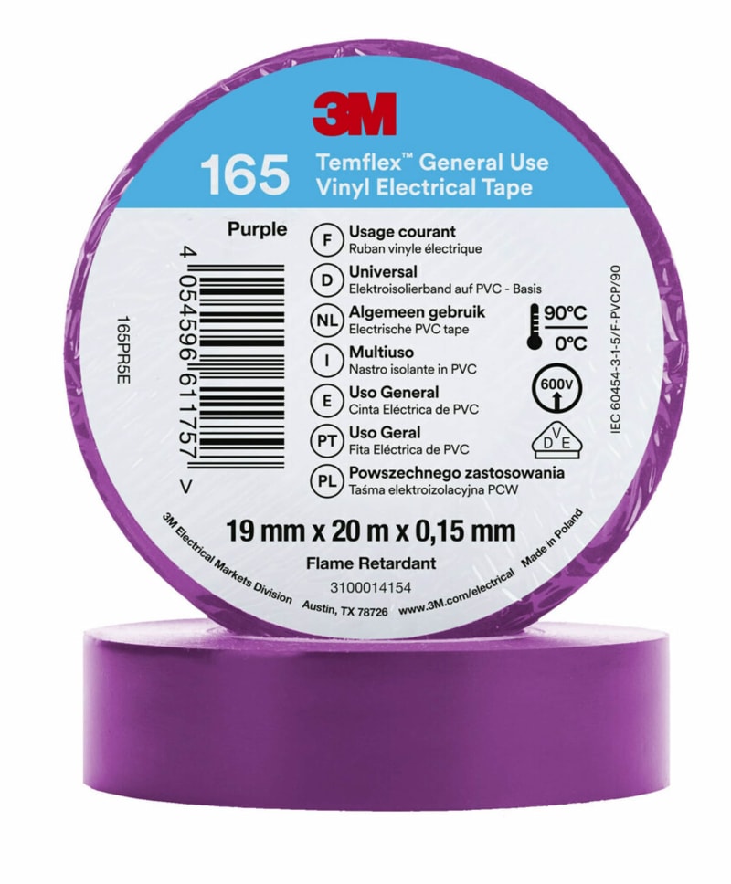 Electrical Tape 165 19MMX20M, Violet (7100184806)