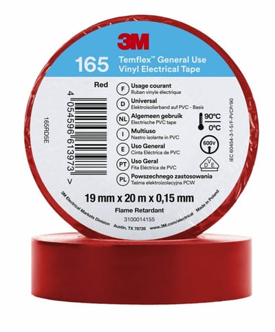 Electrical Tape 165 19MMX20M, Red