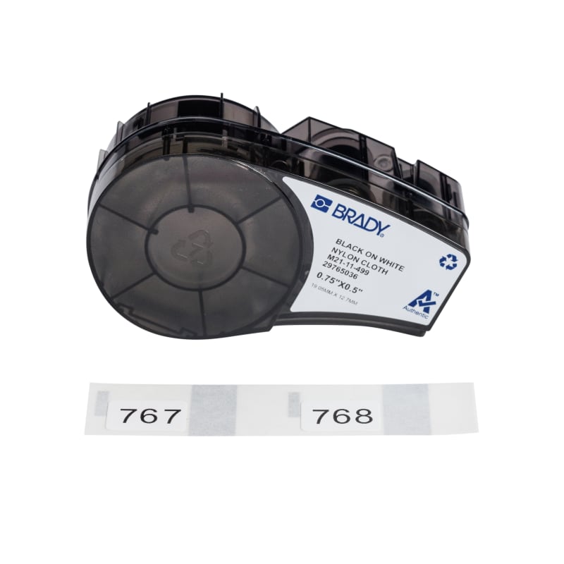 M210 Nylon 19,05X12,7mm Black/White R/140 (152090)
