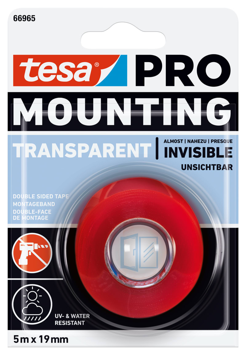 Mountingstape PRO 66965 Clear 5MX19MM (66965-00001-00)