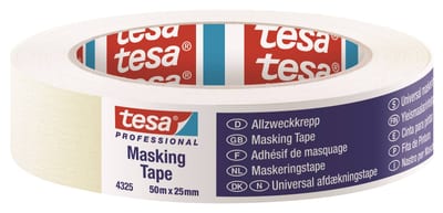 Tesa 4325 Basic Masking Tape, 50 m x 25 mm