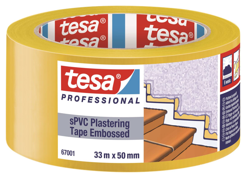 Buildingetape 67001 PVC Riflet 33MX50MM yellow (67001-00001-01)
