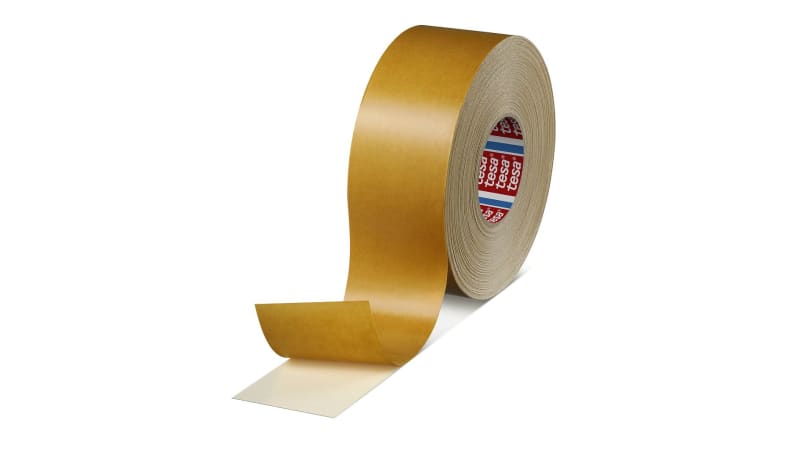 tesa 4964 Double-Sided Cloth Tape, White, Brown Paper Liner (04964-00009-00)