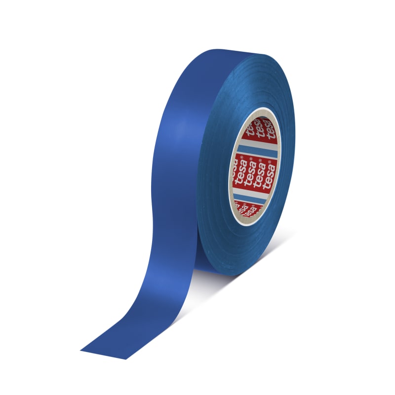 tesa 4163 tesaflex EL Soft PVC Electrical Tape 19 mm x 33 m, Blue (04163-00002-07)