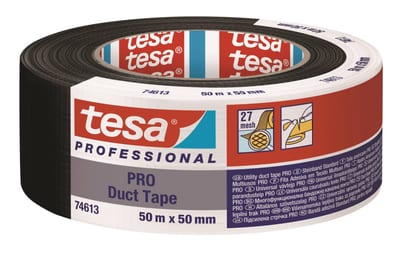 Tesa PRO Duct Tape 74613 50 m x 50 mm Black