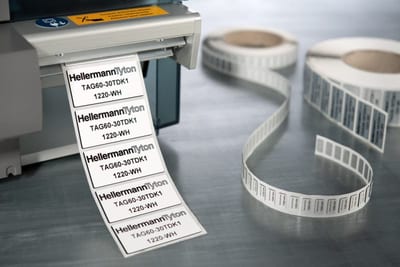 Hellermann 596-00581 Helatag 1221 Label 45x15 mm, Silver, Roll of 1000