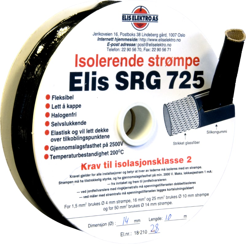 Sleeve 8mm Black 10M SRG725 (1821022)