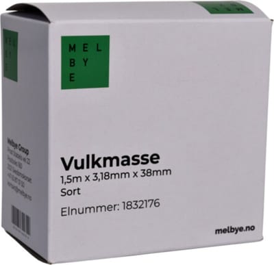 Vulkmasse 1,5M x 3,18mm x 38mm black