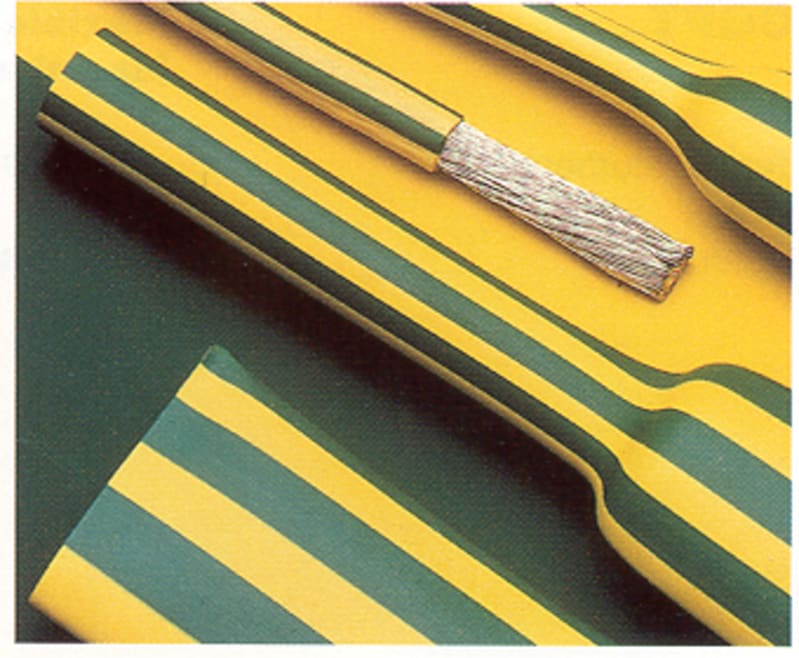 DCPT-24/8-45-SP Thin-Wall Heat-Shrink Tubing 24/8 mm, Yellow/Green