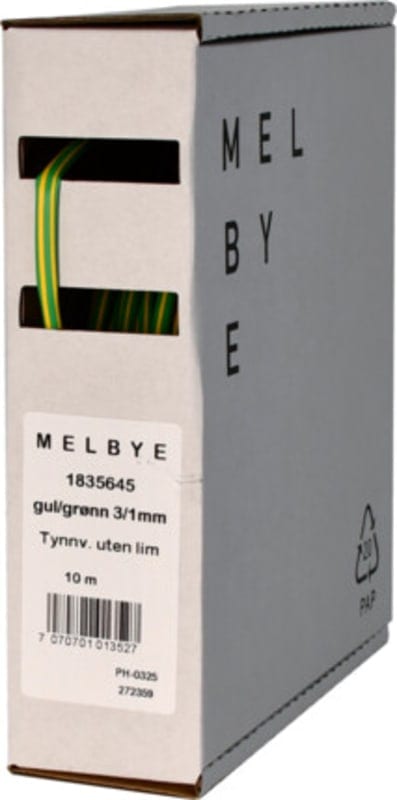 Heat-shrink tubing yellow/green 3/1 mm