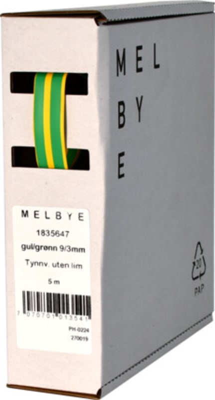 Heat-shrink tubing yellow/green 9/3 mm (1835647)