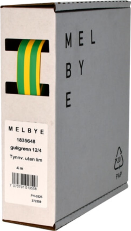 Heat-shrink tubing yellow/green 12/4 mm (1835648)