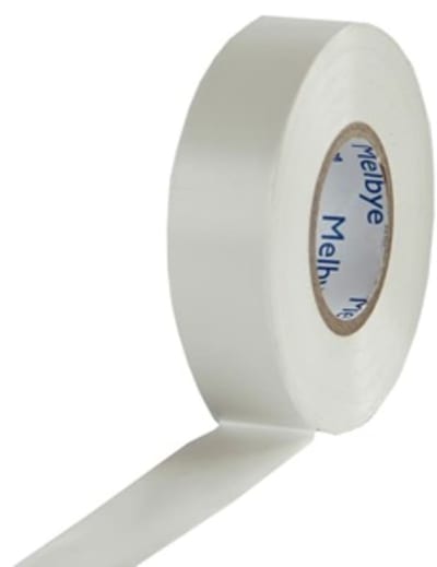 Tape White PVC 19mm X 0,15mm X 20M