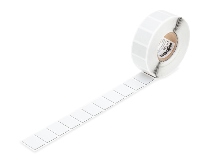 Push-button marker; 27 x 18 mm; silver-colored (210-855)