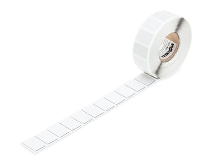 Push-button marker; 27 x 18 mm; silver-colored