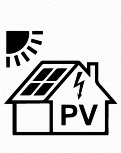 PV Solar Sign 52X75 BK/WH