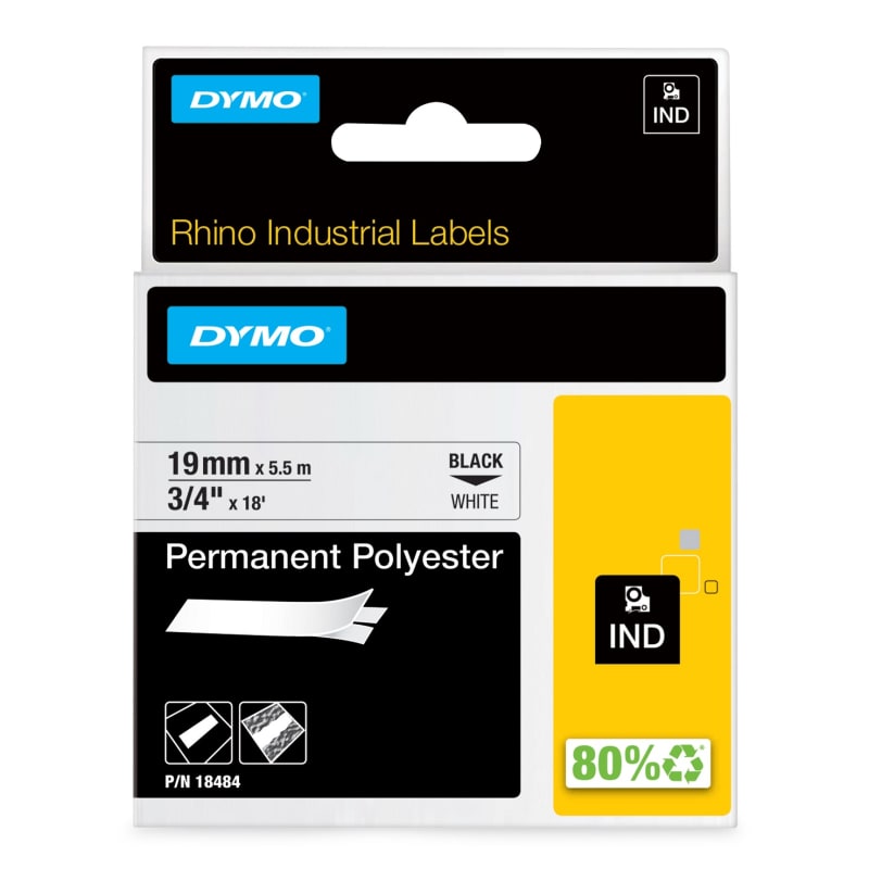 Rhino PERM.POLY. 19mm Black/White (18484)