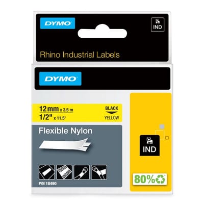 Rhino Flexible Nylon 12mm Black/Yellow