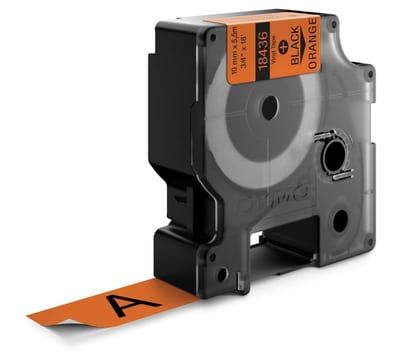 Rhino Permanent Vinyl 19mm Black/Orange