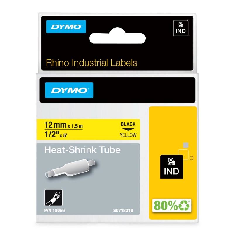 Rhino HEAT-Shrink Sleeve 12mm Black/Yellow (18056)