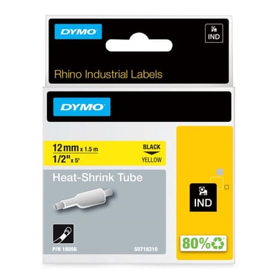 Rhino HEAT-Shrink Sleeve 12mm Black/Yellow