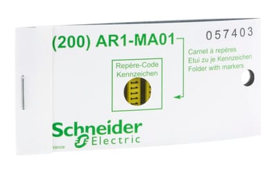 Schneider Electric Marker, Linergy TR cable ends, yellow, clip-on type, character 1 AR1MB011