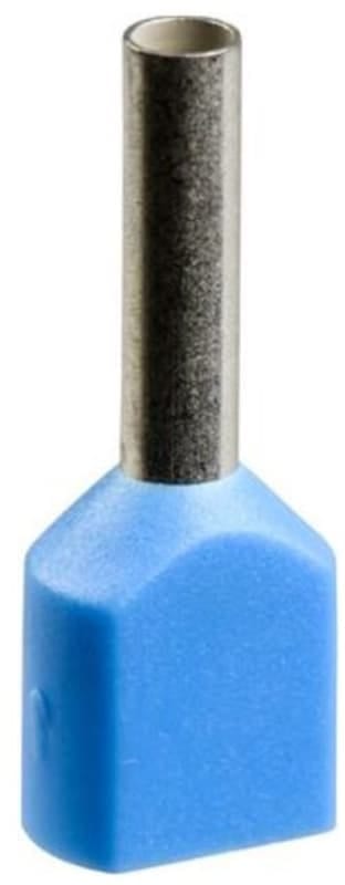 Schneider Electric insulated double cable end medium size 0.75 mm² blue AZ5DE007