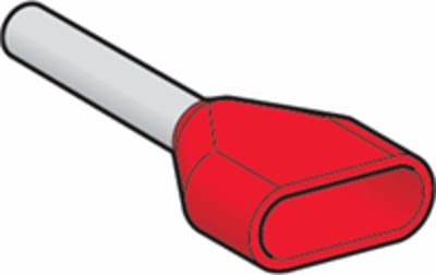 Schneider Electric insulated double cable end medium size 1 mm² red AZ5DE010