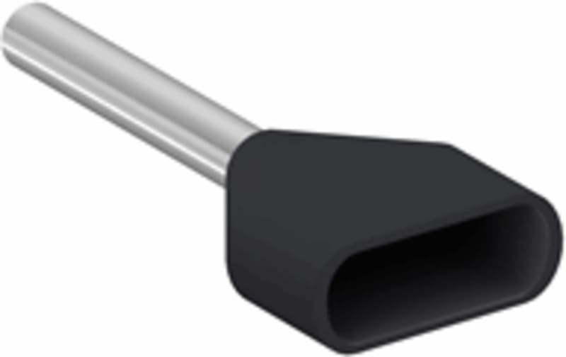Schneider Electric insulated double cable end medium size 1.5 mm² black AZ5DE015