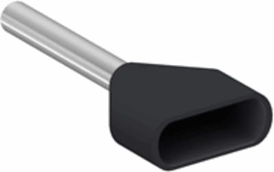 Schneider Electric insulated double cable end medium size 1.5 mm² black AZ5DE015