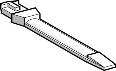 Clip-In Marker Tag Holder for DZ5CA Cable Ends, Bag of 100
