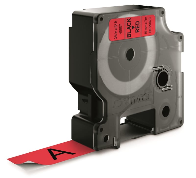 DYMO TAPE 19mm Black ON RED (S0720870 / 45807)