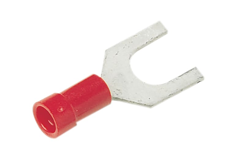 Elpress A1565G Insulated Flanged Fork (Spade) Terminal 0.5–1.5 mm² M6 (Red)