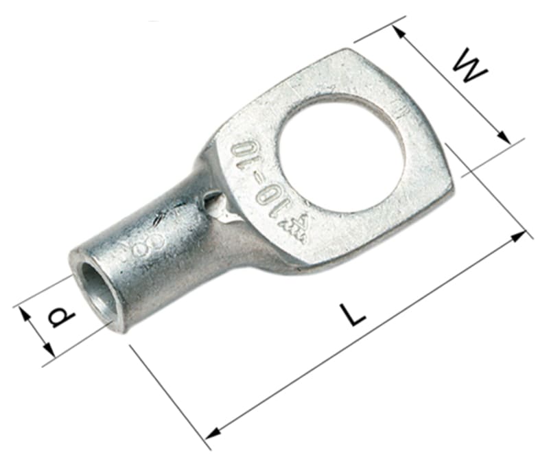 Elpress KR6-6-CP Copper Tube Cable Lug 6 mm² M6